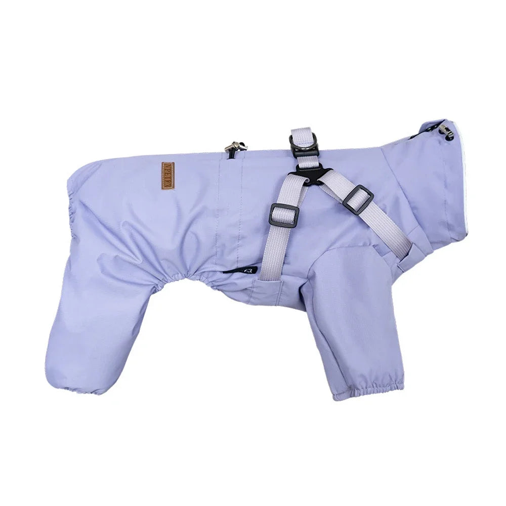 Waterproof Dog Raincoat with Harness
