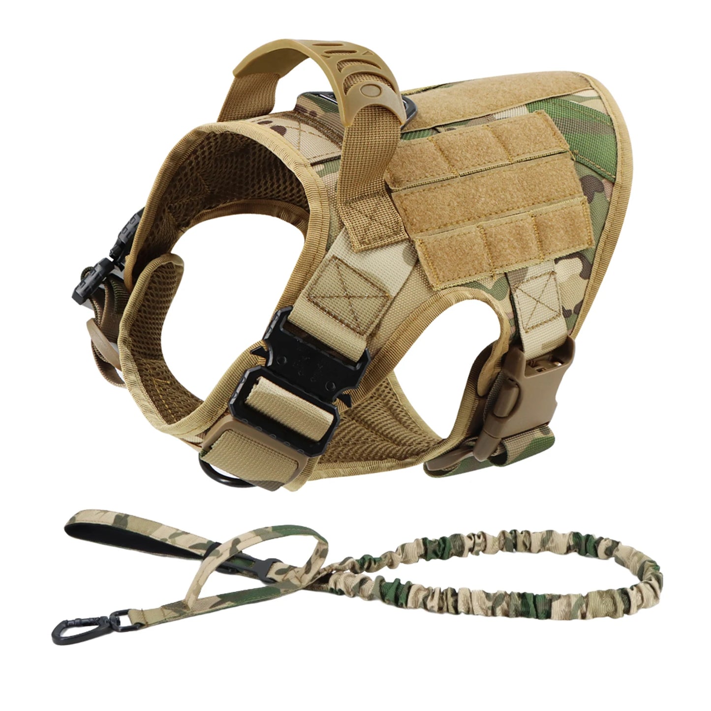 No-Pull Military Tactical Dog Harness with Handle (Leash Included)