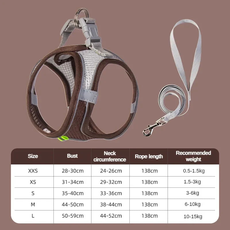Adjustable Puppy Harness Set