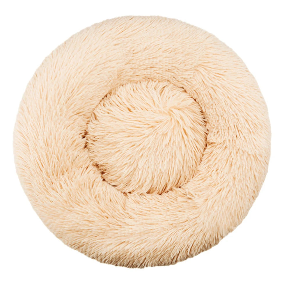 Round Plush Pet Bed (40–90cm)
