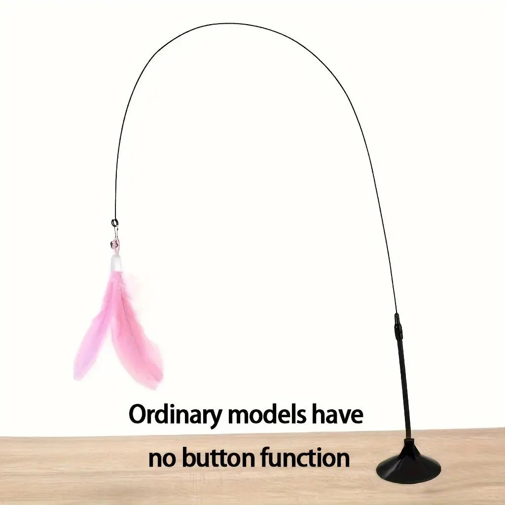 Order feathers cat toy with suction cup to encourage active play, daily exercise, and natural hunting behavior in your cat.