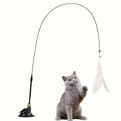 Shop this feathers cat toy with suction cup to keep your cat engaged, active, and mentally stimulated throughout the day.