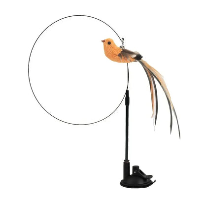 Keep your cat active with our bird teaser with feathers cat toy. Safe and perfect for hunting play, and indoor exercise fun.
