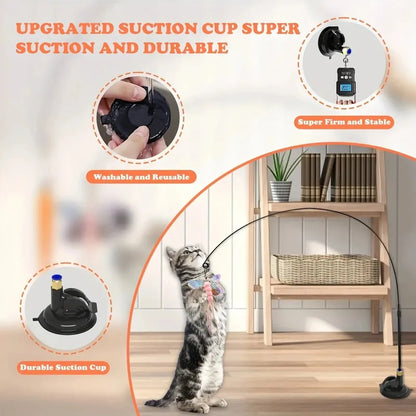 Shop this feathers cat toy with suction cup to keep your cat engaged, active, and mentally stimulated throughout the day.