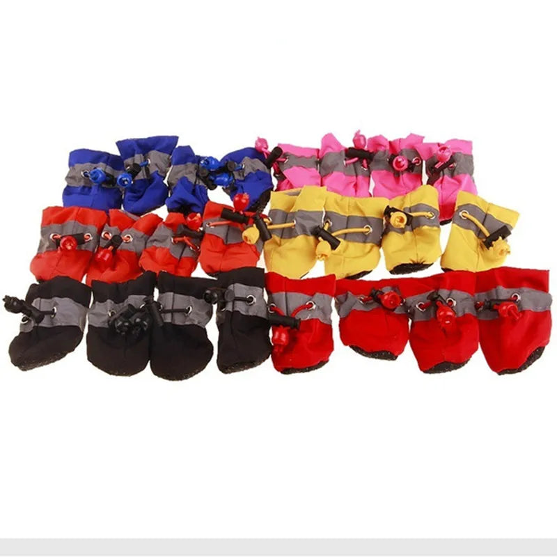No-Slip Rain Boots for Dogs (Set of 4) — Waterproof Paw Protection