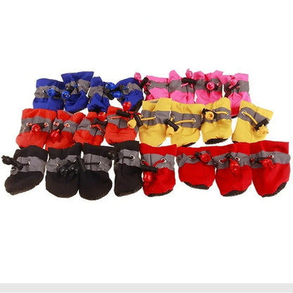 No-Slip Rain Boots for Dogs (Set of 4) — Waterproof Paw Protection
