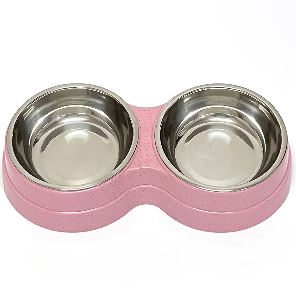 Dual Stainless Steel Pet Bowls