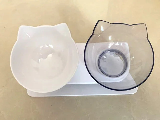 Non-Slip Double Pet Bowl with Stand