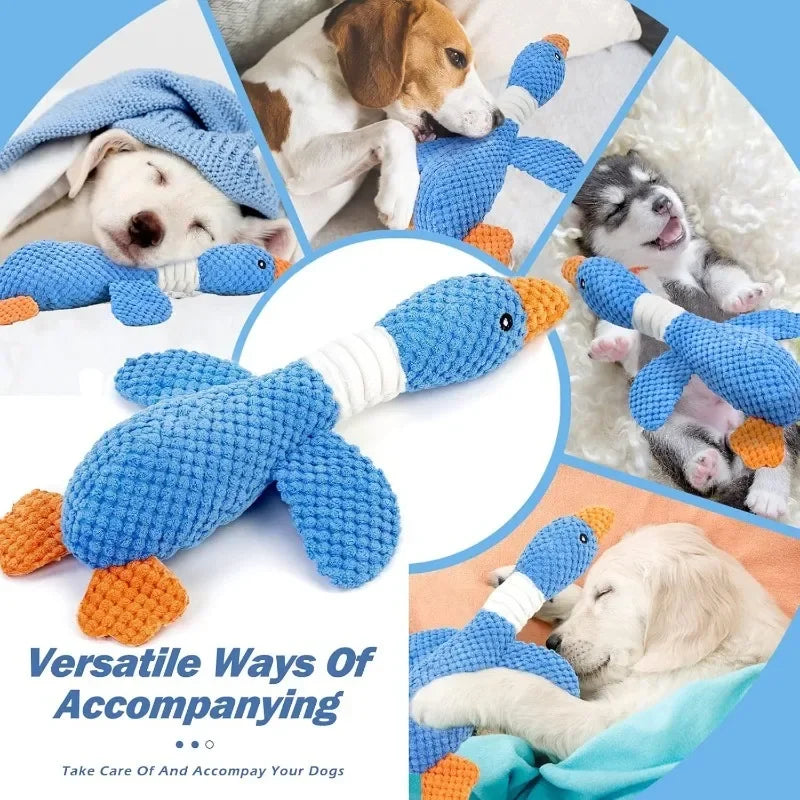Pineapple Velvet Goose Dog Toy