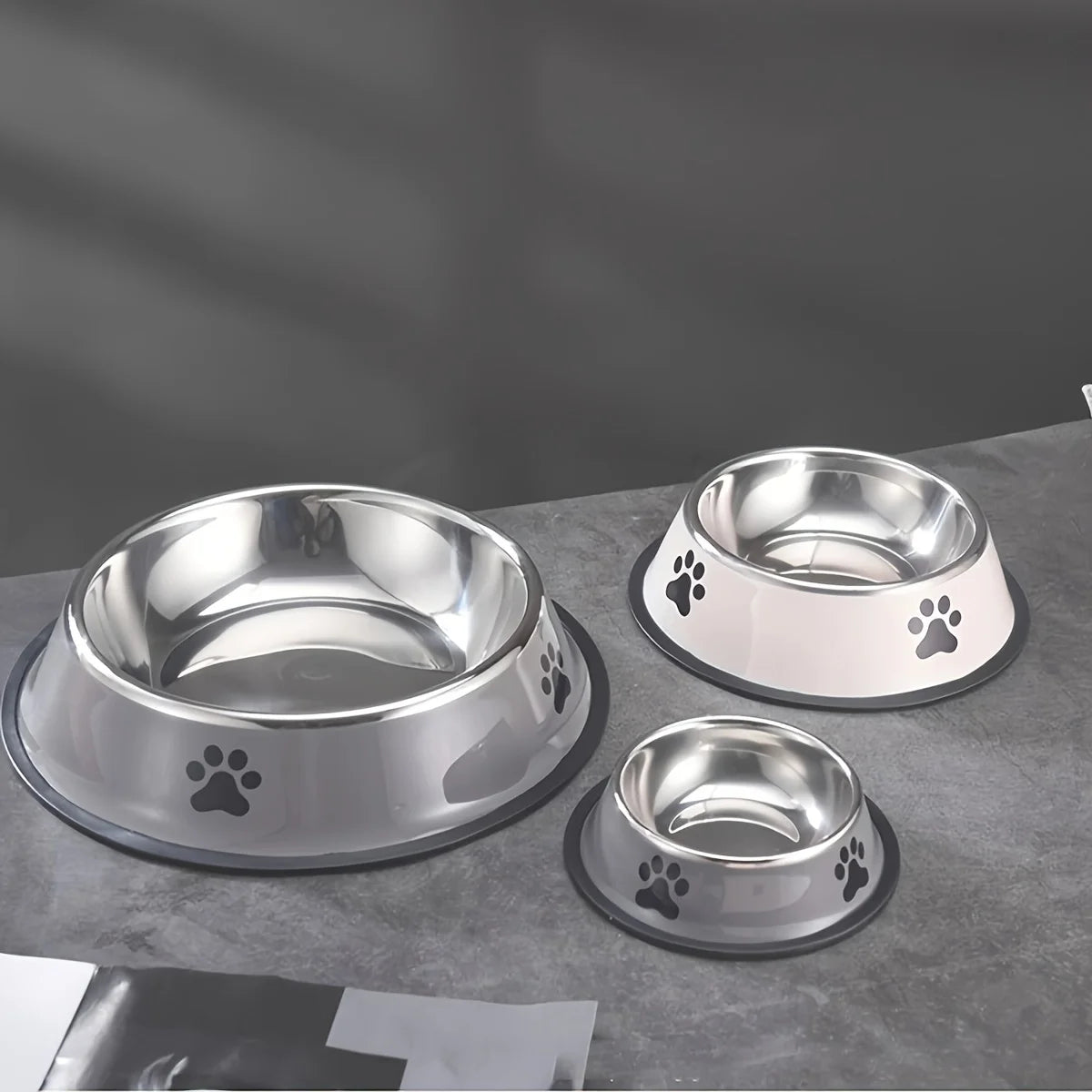 Stainless Steel Pet Food Bowl (16–22cm)