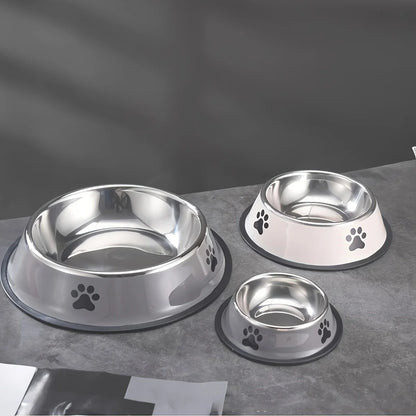 Stainless Steel Pet Food Bowl (16–22cm)