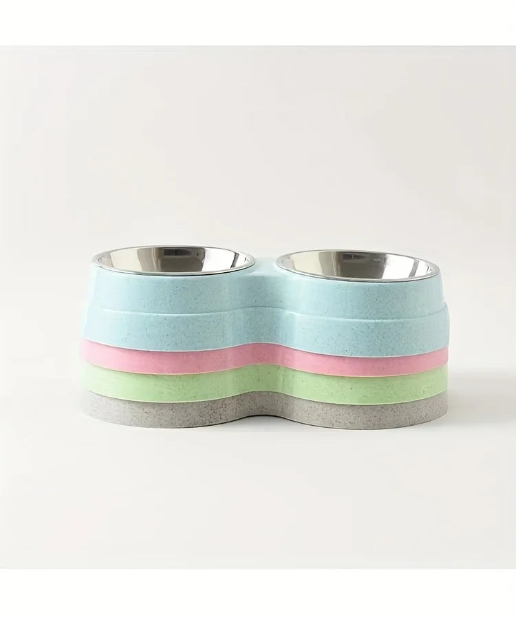 Dual Stainless Steel Pet Bowls