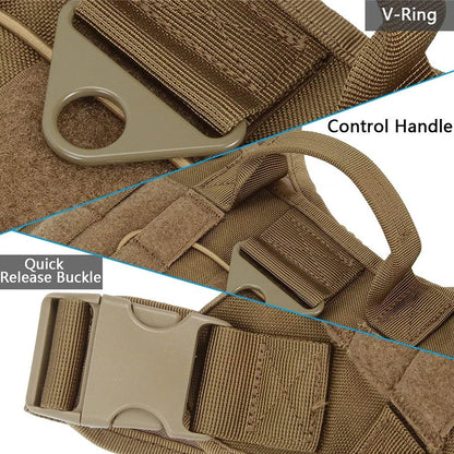 Tactical Dog Harness for Large Pet No-Pull