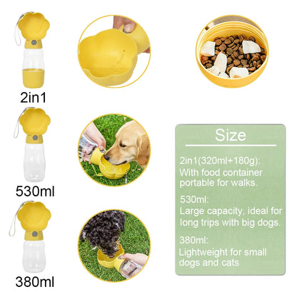 2-in-1 Portable Pet Water Bottle