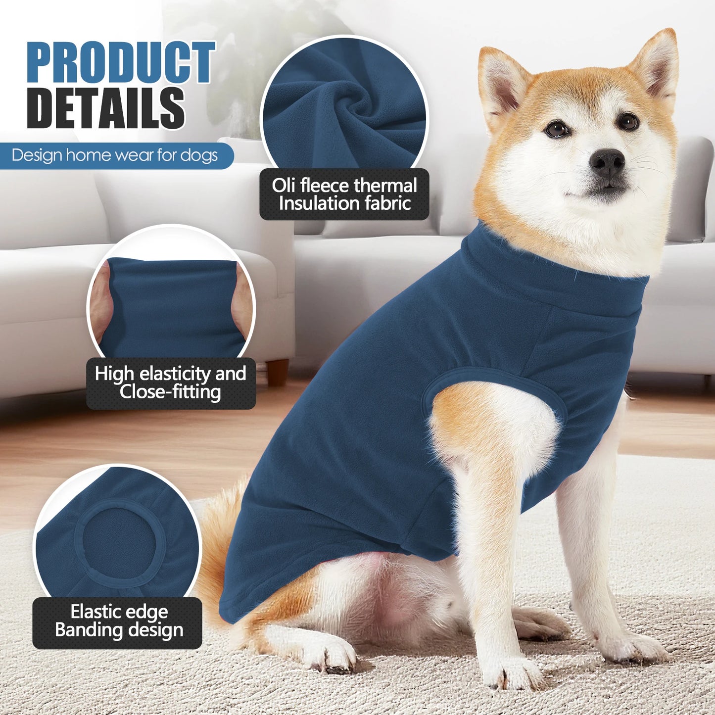 Fleece Dog Sweater Pullover