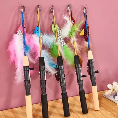 Retractable Fish Cat Teaser Toy