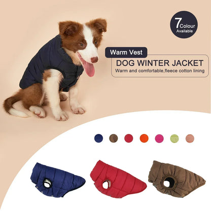 Winter Dog Jacket with Fleece Lining