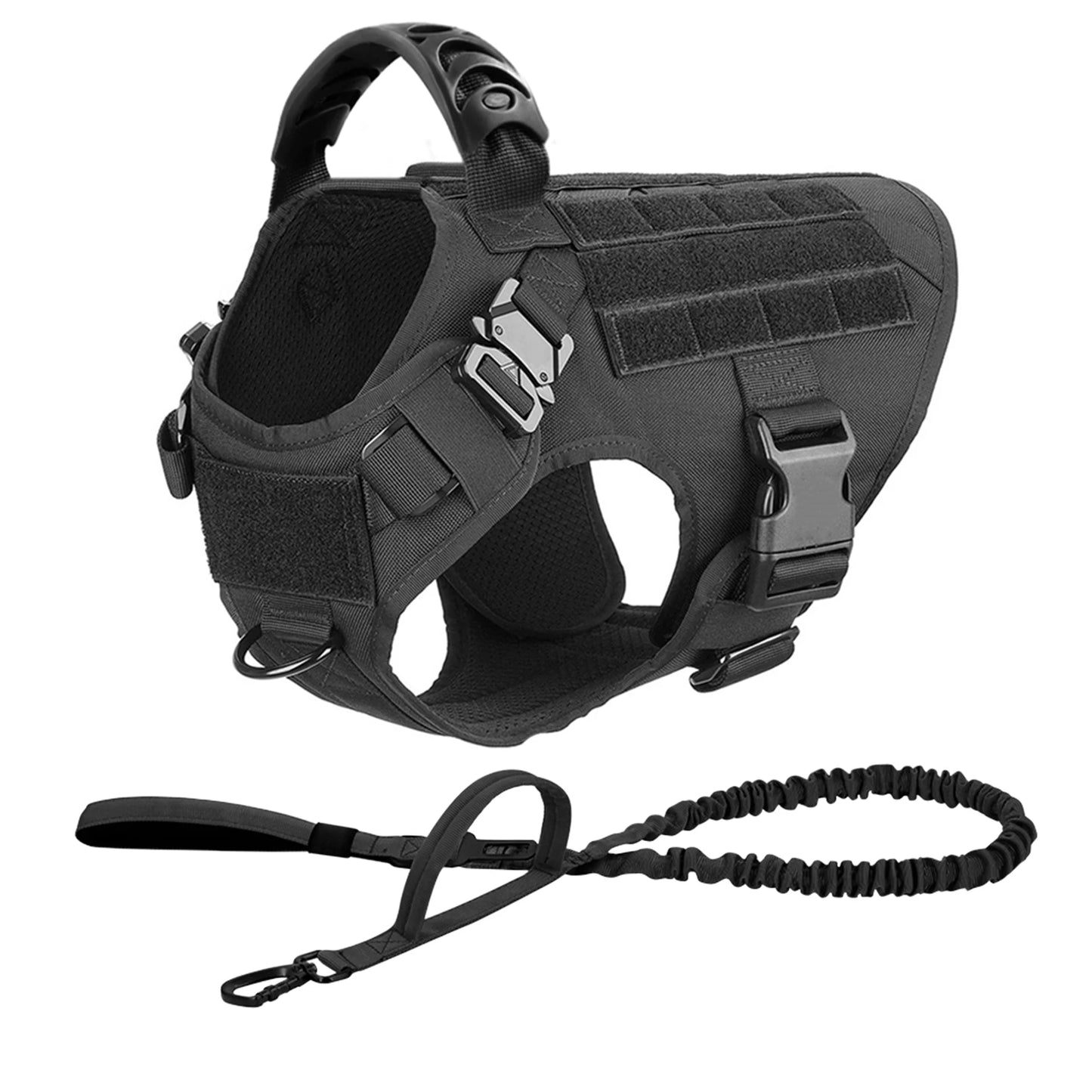 No-Pull Military Tactical Dog Harness with Handle (Leash Included)