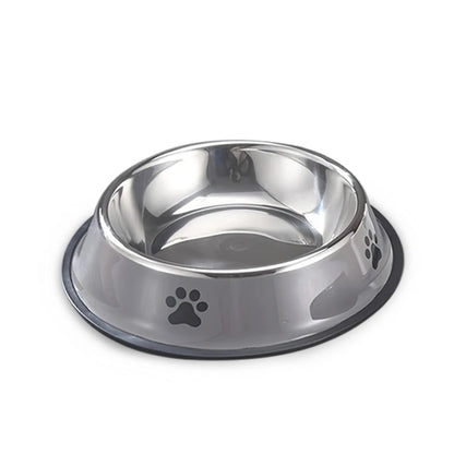 Stainless Steel Pet Food Bowl (16–22cm)