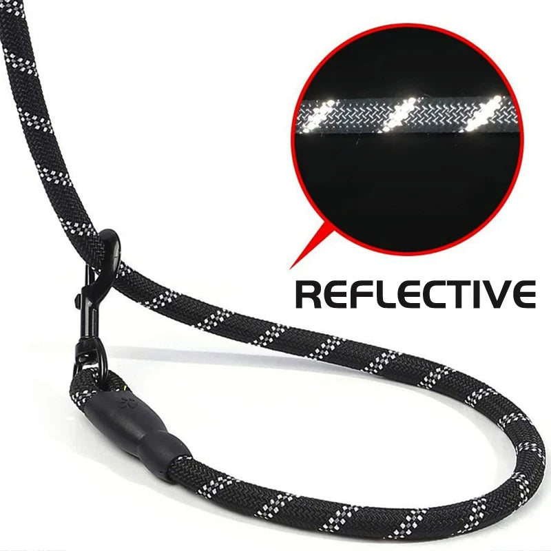 PuppyMeo Luxe Guard Leash | Reflective Heavy-Duty Nylon Traction Rope