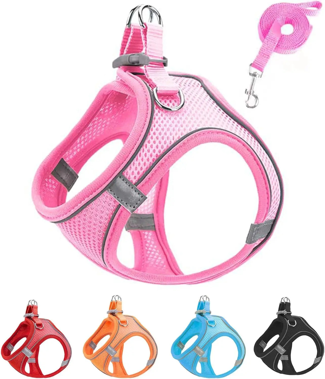 PuppyMeo Soft Mesh Dog Harness Vest – No-Pull Adjustable Chest Strap for Small & Medium Dogs & Cats