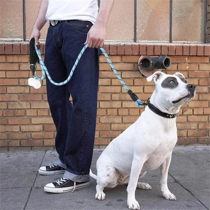 PuppyMeo Luxe Guard Leash | Reflective Heavy-Duty Nylon Traction Rope