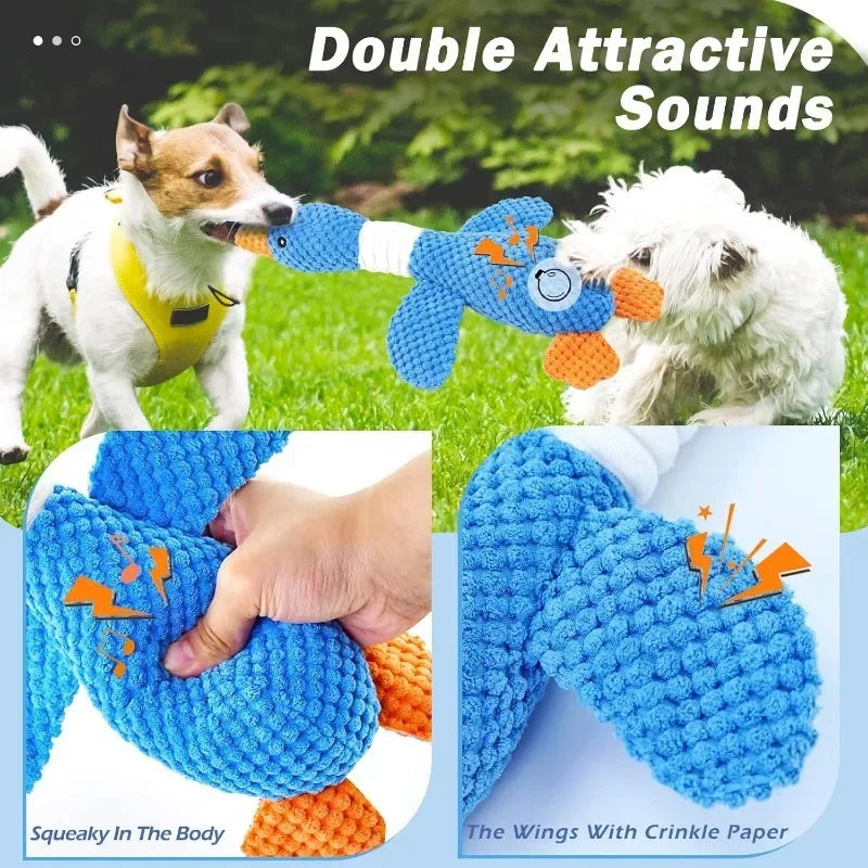Pineapple Velvet Goose Dog Toy