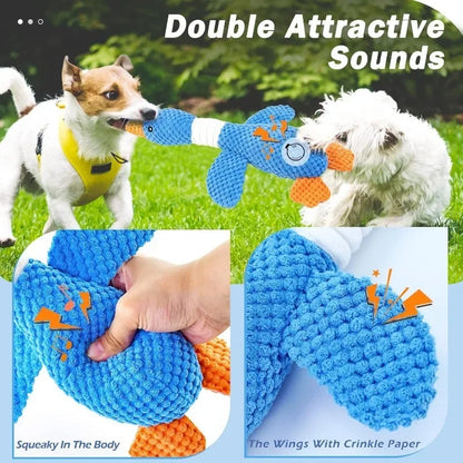 Pineapple Velvet Goose Dog Toy