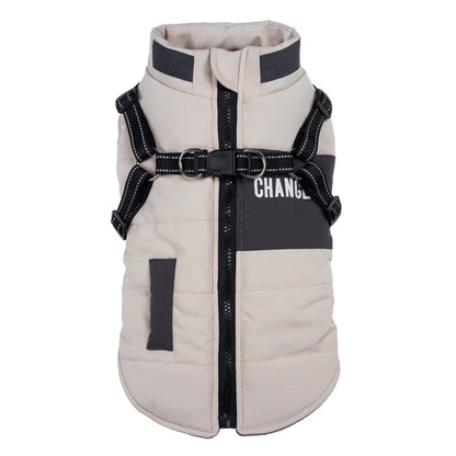 Dog Windbreaker Jacket with Harness
