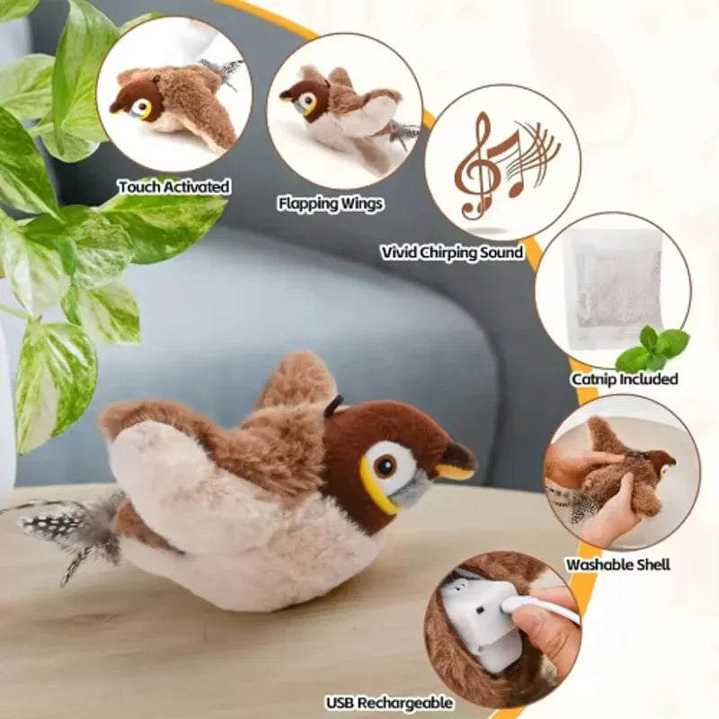 Rechargeable Interactive Bird Cat Toy
