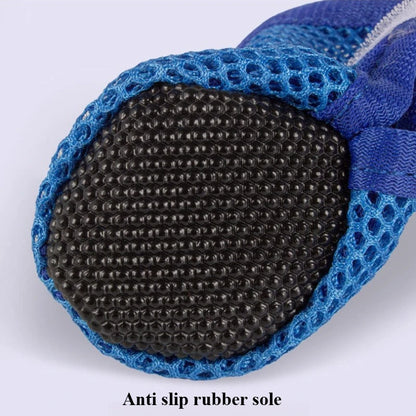 Breathable Summer Dog Shoes (Set of 4) — Anti-Slip, Wear-Resistant Outdoor Boots for Small & Medium Dogs, Puppies & Cats