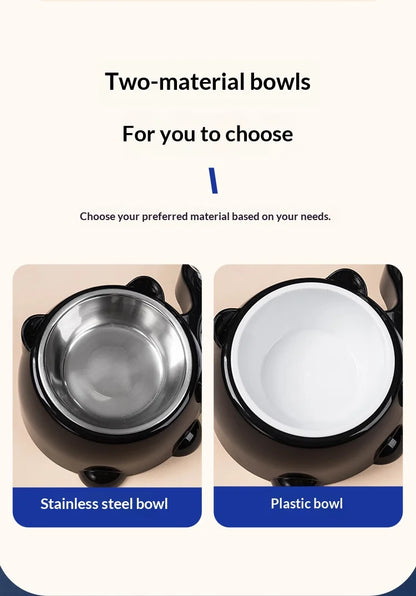 2-in-1 Tilted Pet Bowl Feeder