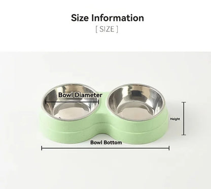 Dual Stainless Steel Pet Bowls