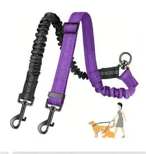 Dual Shock Absorbing Dog Leash Splitter