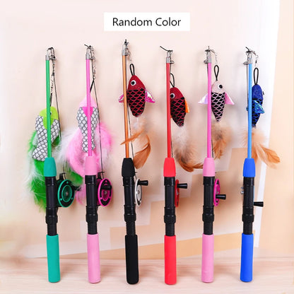 Retractable Fish Cat Teaser Toy