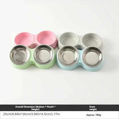 Dual Stainless Steel Pet Bowls