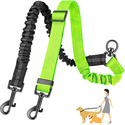 Dual Shock Absorbing Dog Leash Splitter
