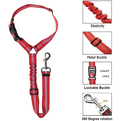 2-in-1 Pet Car Seat Belt Harness