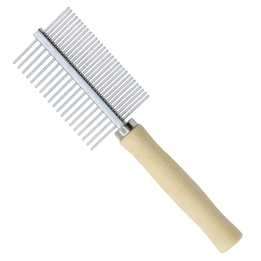 Wooden Handle Pet Grooming Comb