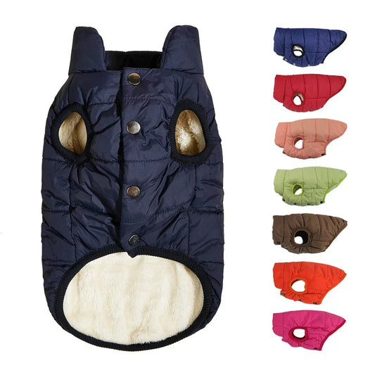 Winter Dog Jacket with Fleece Lining
