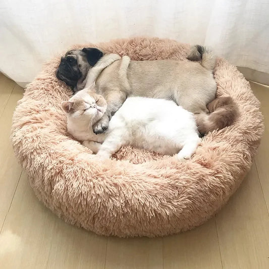 Round Plush Pet Bed (40–90cm)