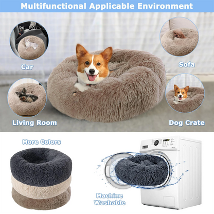 Round Plush Pet Bed (40–90cm)