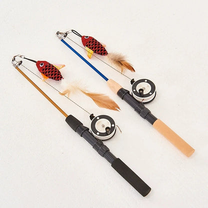 Retractable Fish Cat Teaser Toy