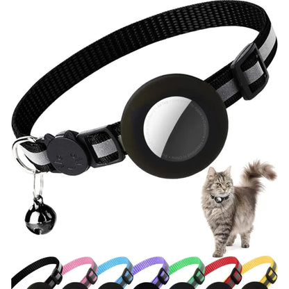 Reflective Cat Collar with Tracker Holder