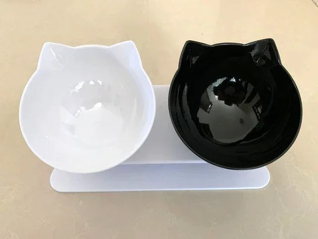 Non-Slip Double Pet Bowl with Stand