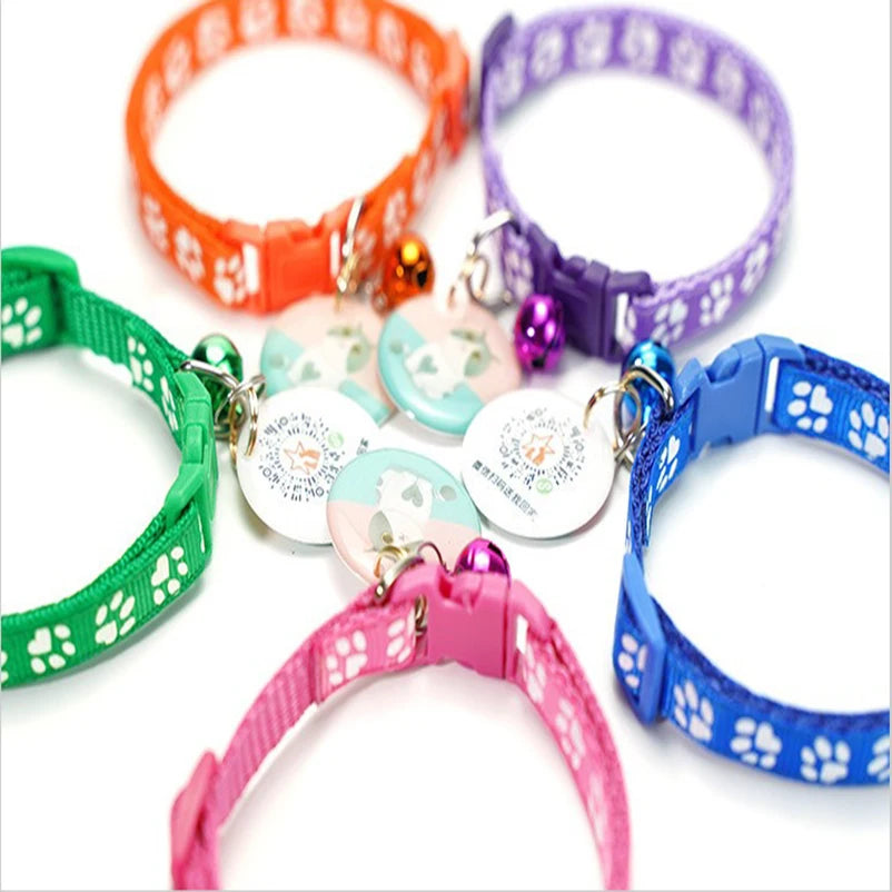 Multi-color optional necklace ring cat rope collar