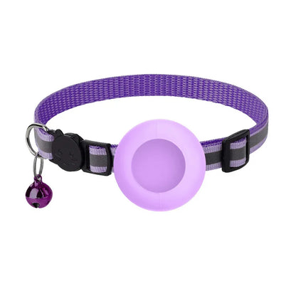 Reflective Cat Collar with Tracker Holder