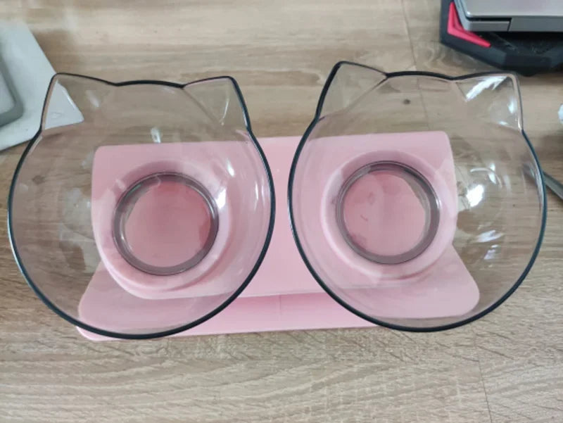 Non-Slip Double Pet Bowl with Stand