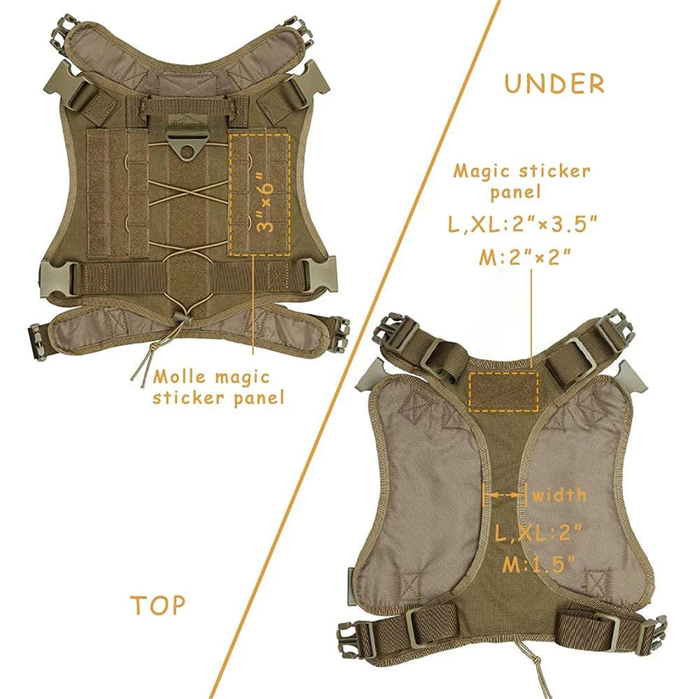 Tactical Dog Harness for Large Pet No-Pull