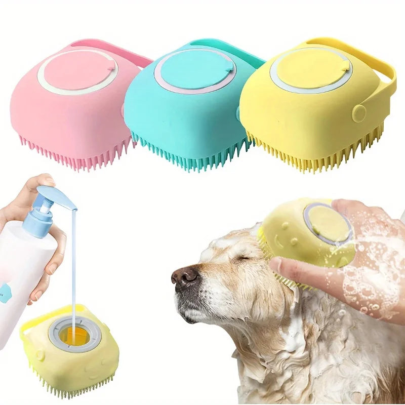 Silicone Pet Bath Massage Gloves